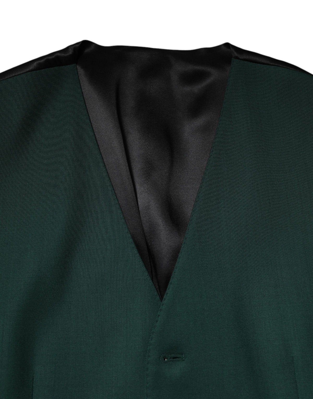 Dolce & Gabbana Green Wool Dress Vest - Artisan Luxury Elegance