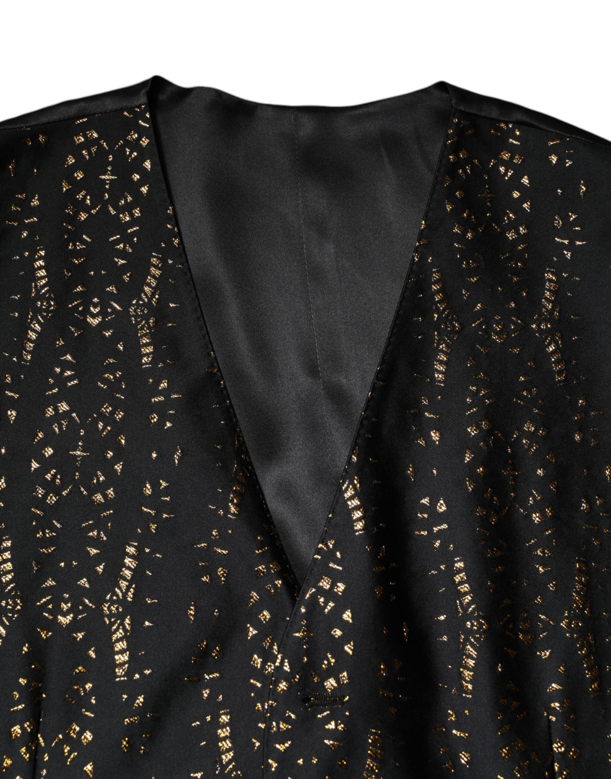 Dolce & Gabbana Black Lurex Dress Waistcoat Vest - Timeless Elegance