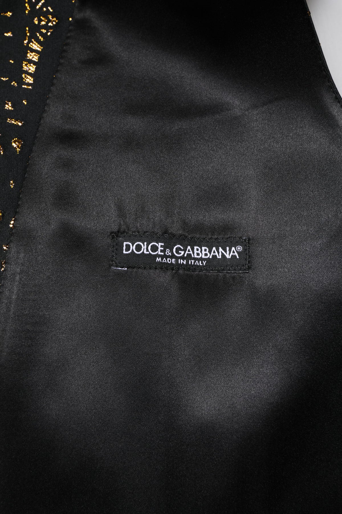 Dolce & Gabbana Black Lurex Dress Waistcoat Vest - Timeless Elegance