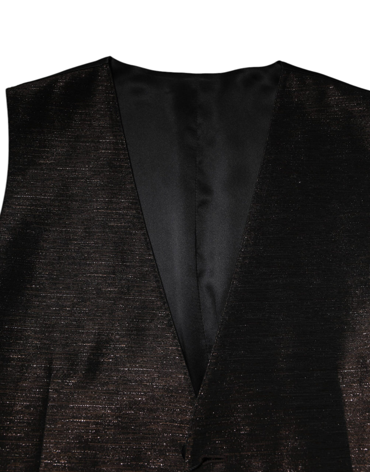 Elevate your formal attire with the Dolce & Gabbana Dark Brown Dress Waistcoat Vest, a masterpiece of Italian craftsmanship blending silk and acetate for timeless elegance.