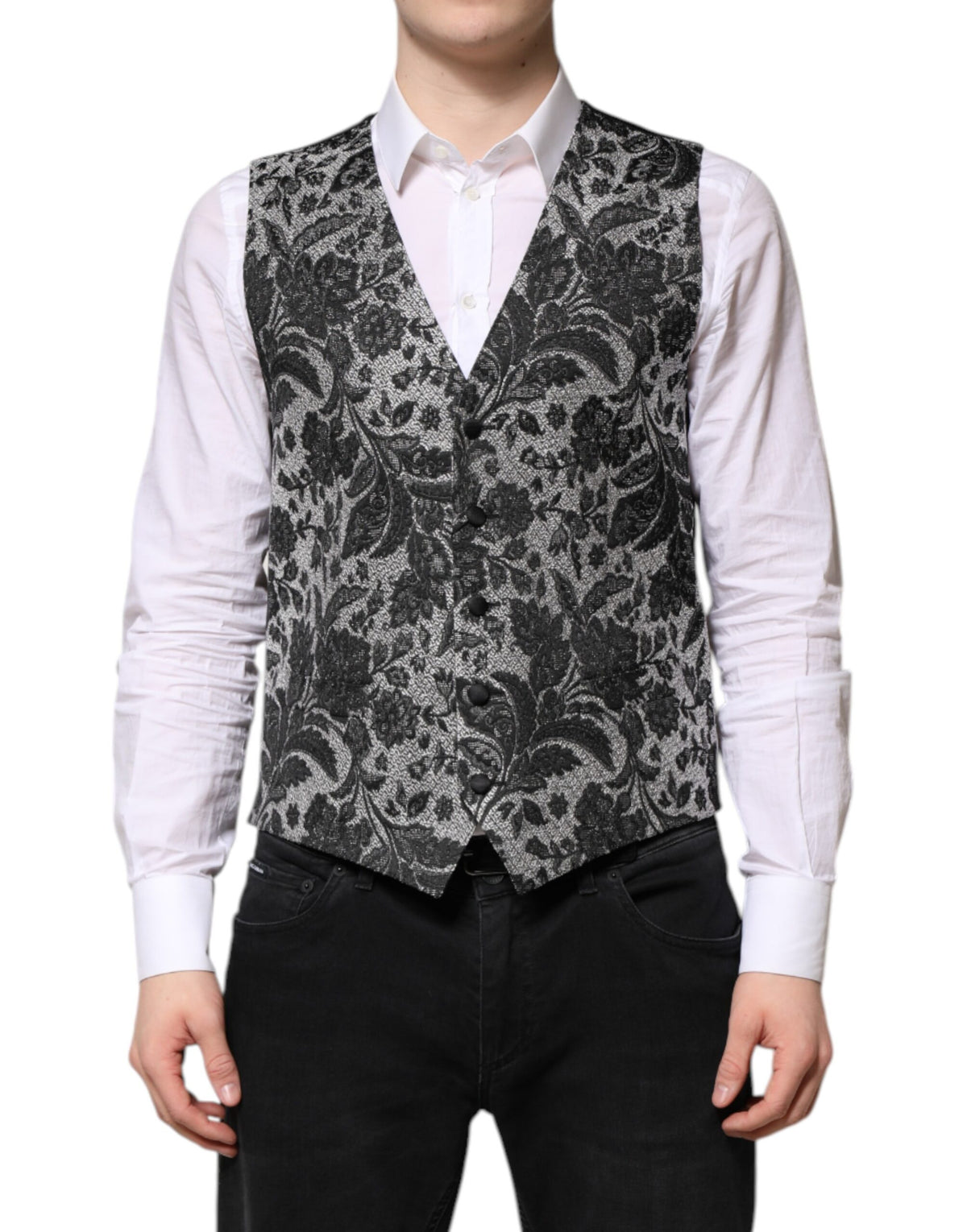Dolce & Gabbana Brocade Waistcoat Vest - Timeless Luxury Elegance