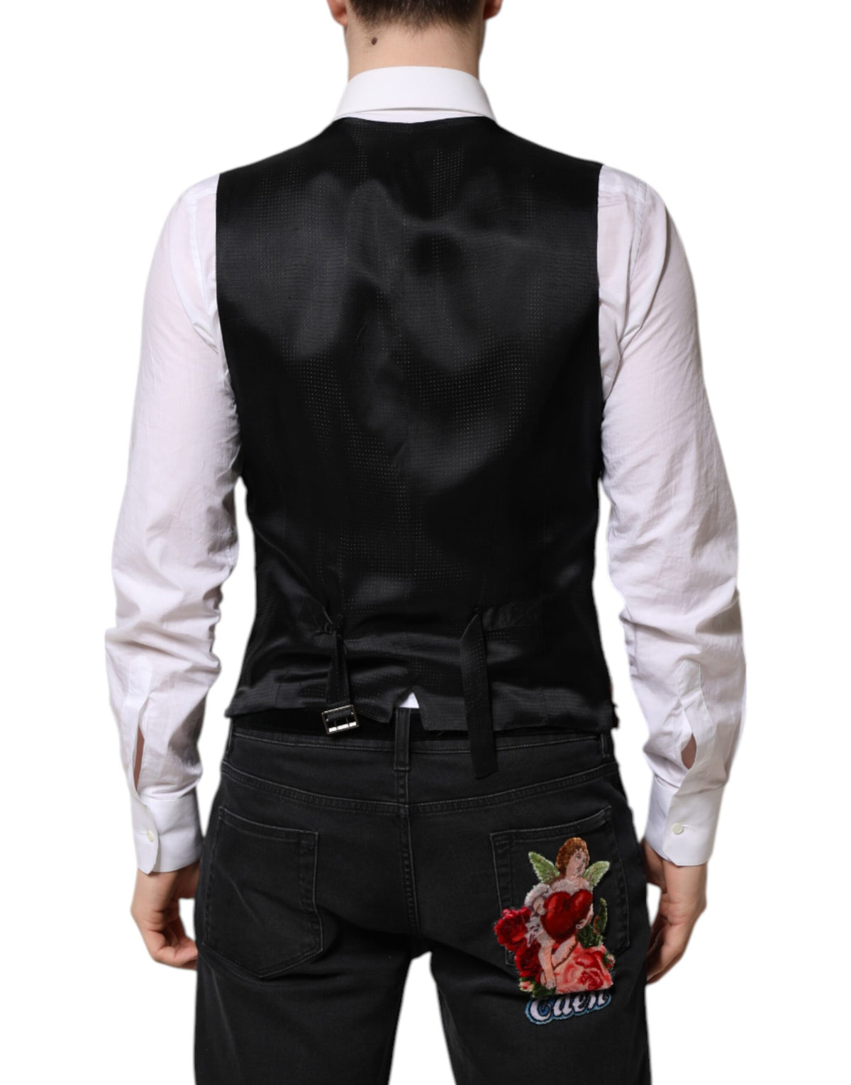 Indulge in the exquisite allure of the Dolce & Gabbana Red Sequined Dress Waistcoat Vest, a masterpiece of Italian craftsmanship that elevates your elegance and confidence for any occasion.