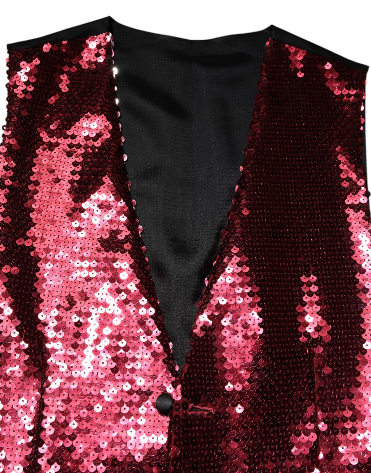 Elevate your elegance with the Dolce & Gabbana Red Sequined Dress Waistcoat Vest, crafted in Italy from luxurious materials for a captivating statement of sophistication.