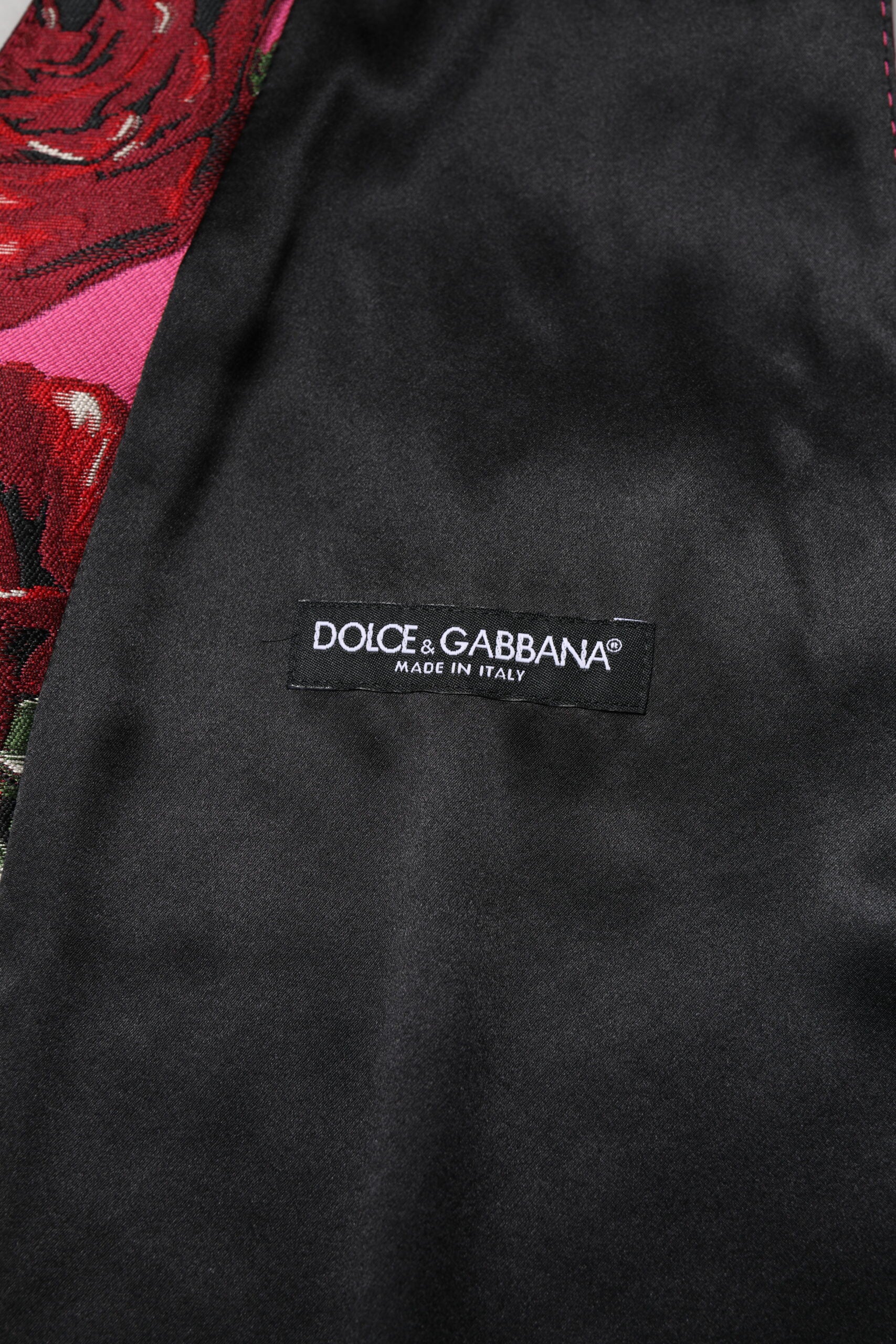 Elevate your wardrobe with the Dolce & Gabbana Pink Floral Satin Waistcoat Vest, a masterpiece of Italian craftsmanship, blending luxurious silk and polyester for timeless elegance.