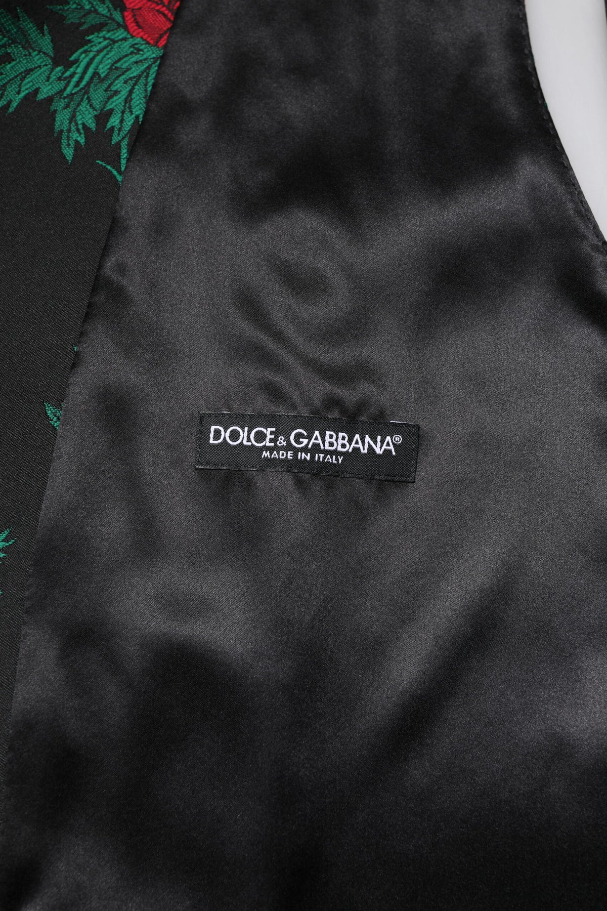 Elevate your elegance with the Dolce & Gabbana Red Floral Brocade Waistcoat Vest, a masterpiece of Italian craftsmanship, blending silk and polyester for timeless sophistication.
