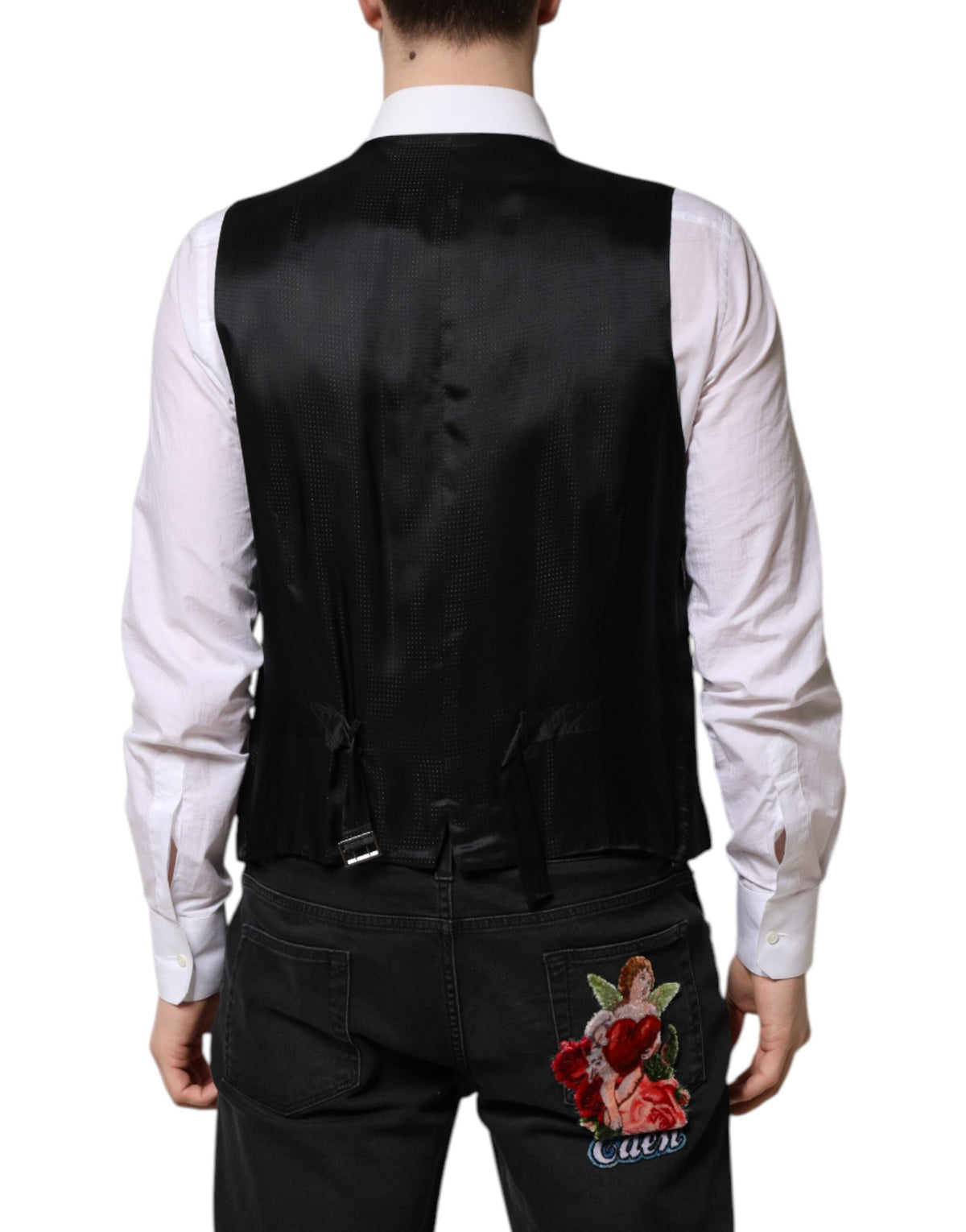 Indulge in the exquisite Dolce & Gabbana Purple Sequined Dress Waistcoat Vest, a masterpiece of luxurious materials and timeless elegance, perfect for the discerning individual.