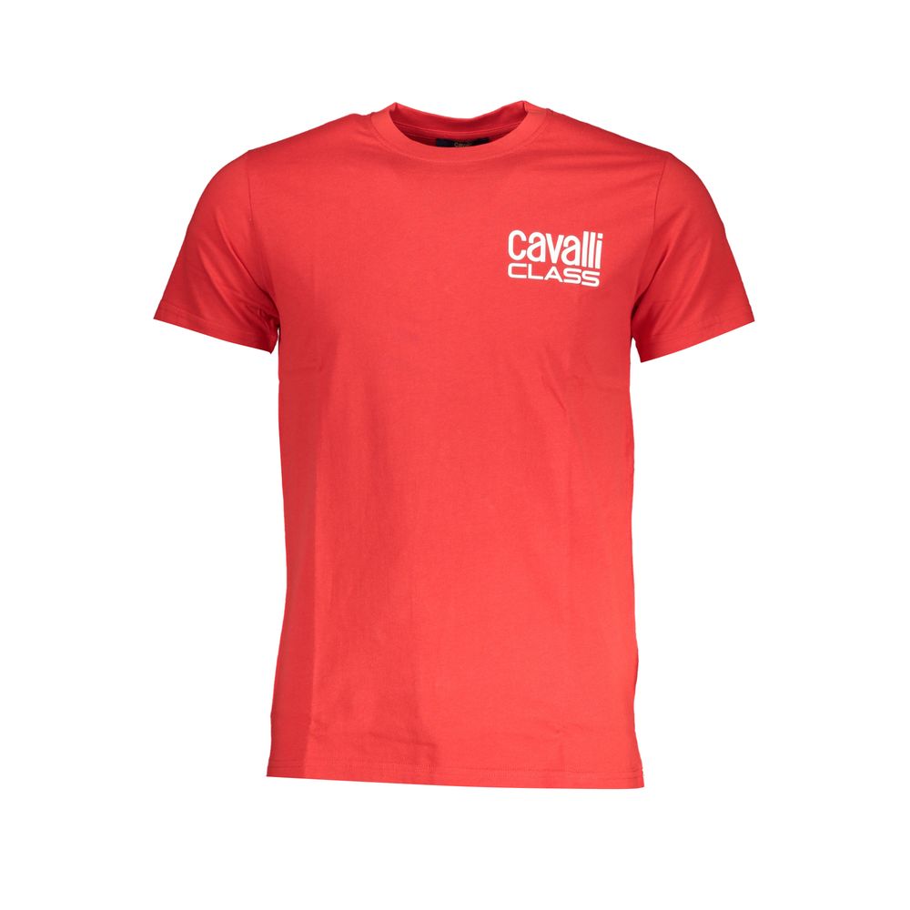 Elevate your wardrobe with the CAVALLI CLASS Rosso Cotton Men T-Shirt, crafted from 100% cotton for timeless elegance and effortless sophistication.