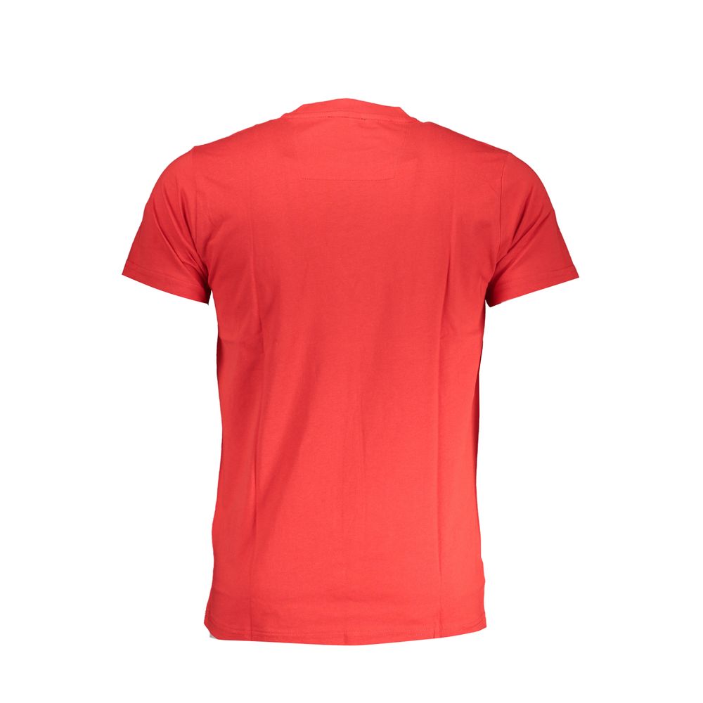 Elevate your wardrobe with the CAVALLI CLASS Rosso Cotton Men T-Shirt, a luxurious 100% cotton piece that embodies sophistication and timeless style for the discerning individual.