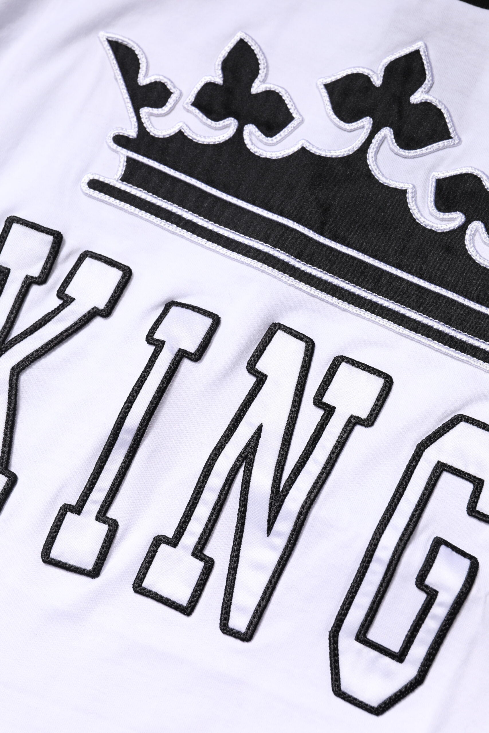 Dolce & Gabbana White Cotton Crown King Embroidery T-shirt