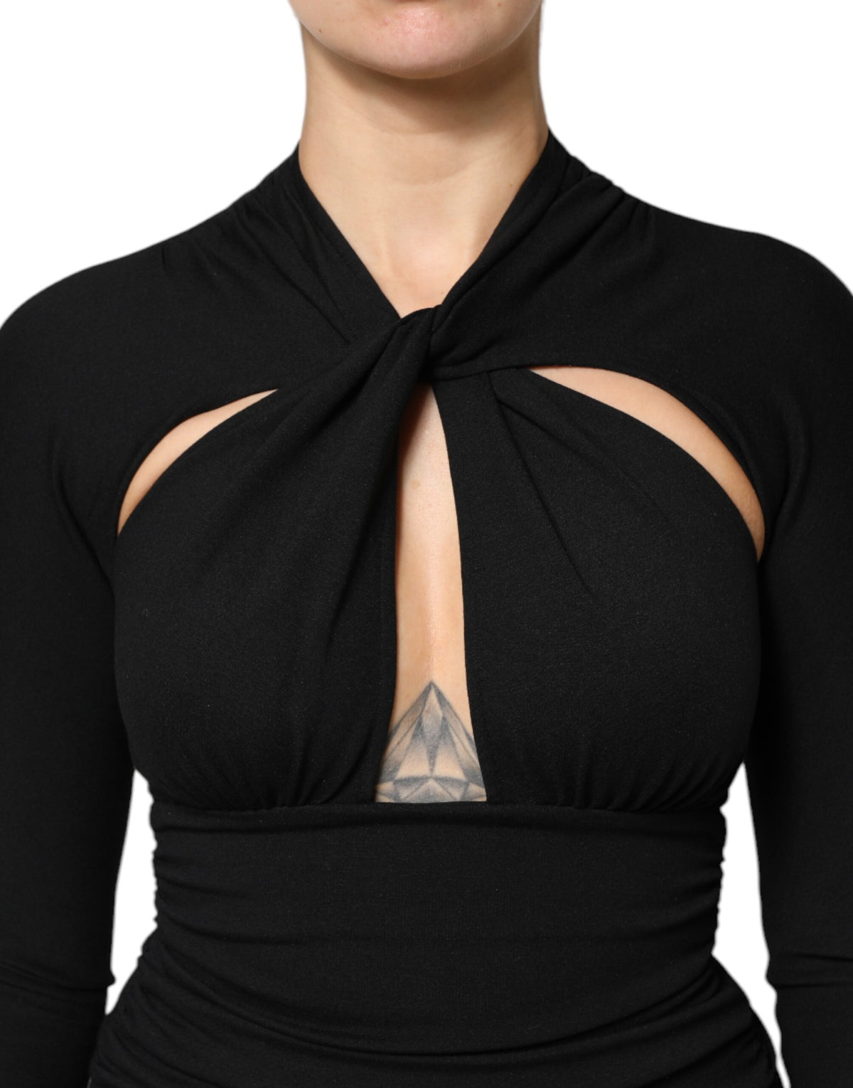 Elevate your elegance with the Dolce & Gabbana Black Long Sleeves Sheath Midi Dress, a luxurious blend of exquisite materials and impeccable craftsmanship, perfect for sophisticated occasions.