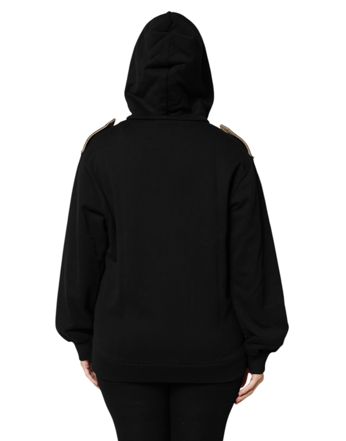 Indulge in the exquisite Dolce & Gabbana Black Logo Hooded Full Zip Sweatshirt Jacket, a testament to Italian craftsmanship and luxurious comfort for the discerning individual.
