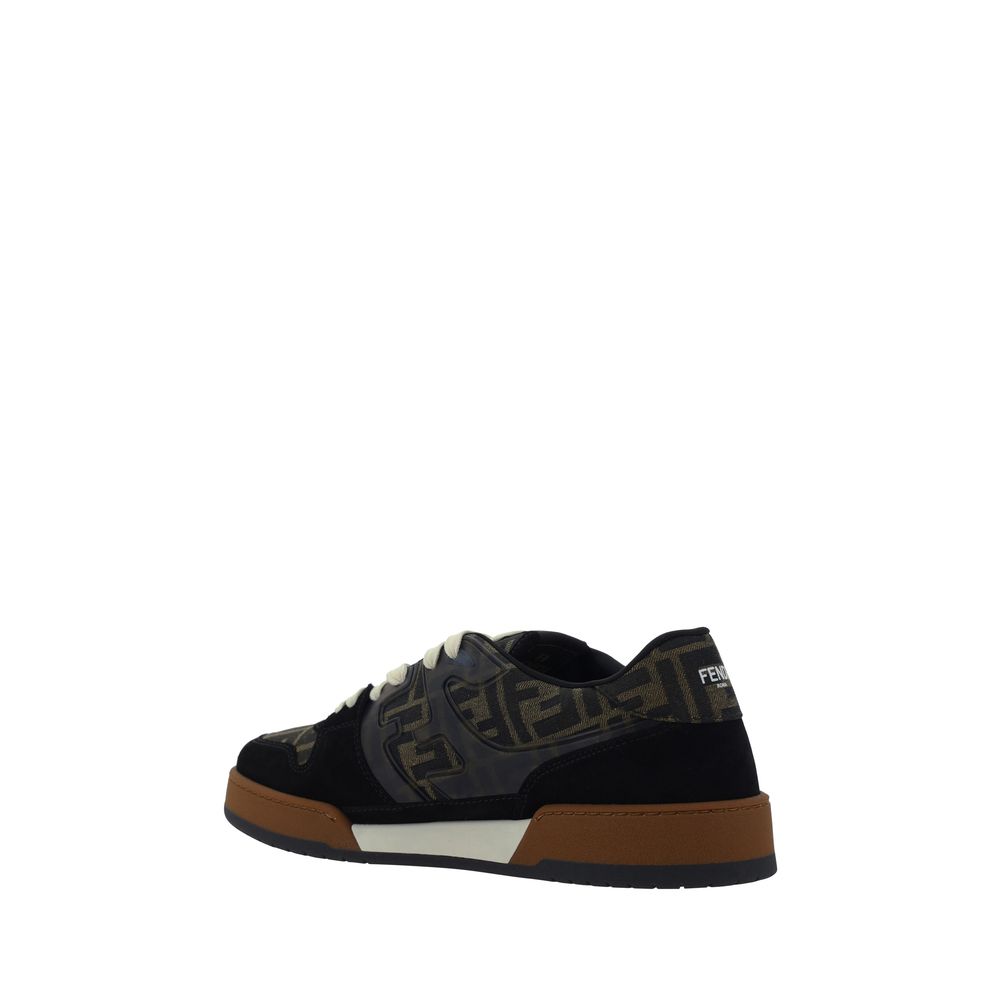 Fendi Multicolor Calf Leather Bos Taurus Low Top Sneakers
