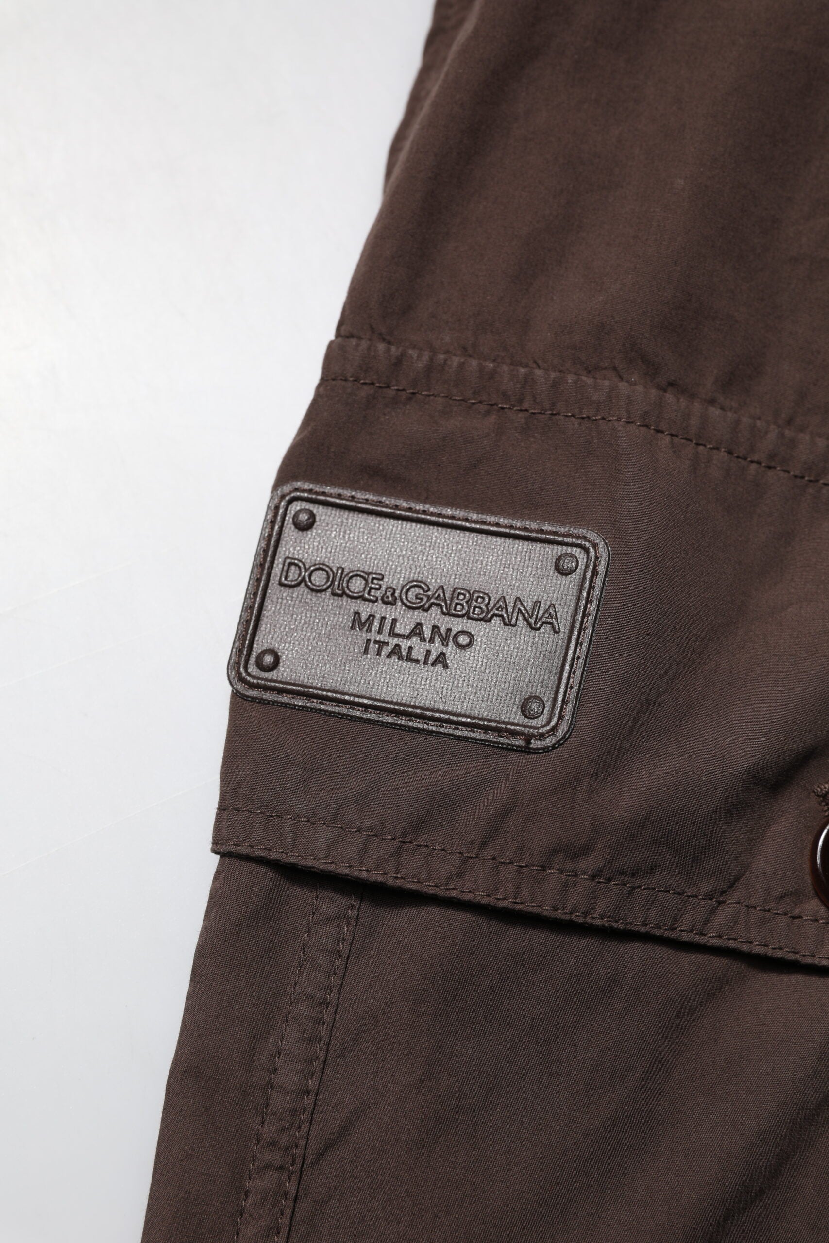 Dolce & Gabbana Brown Cotton Cargo Jogger Men Pants