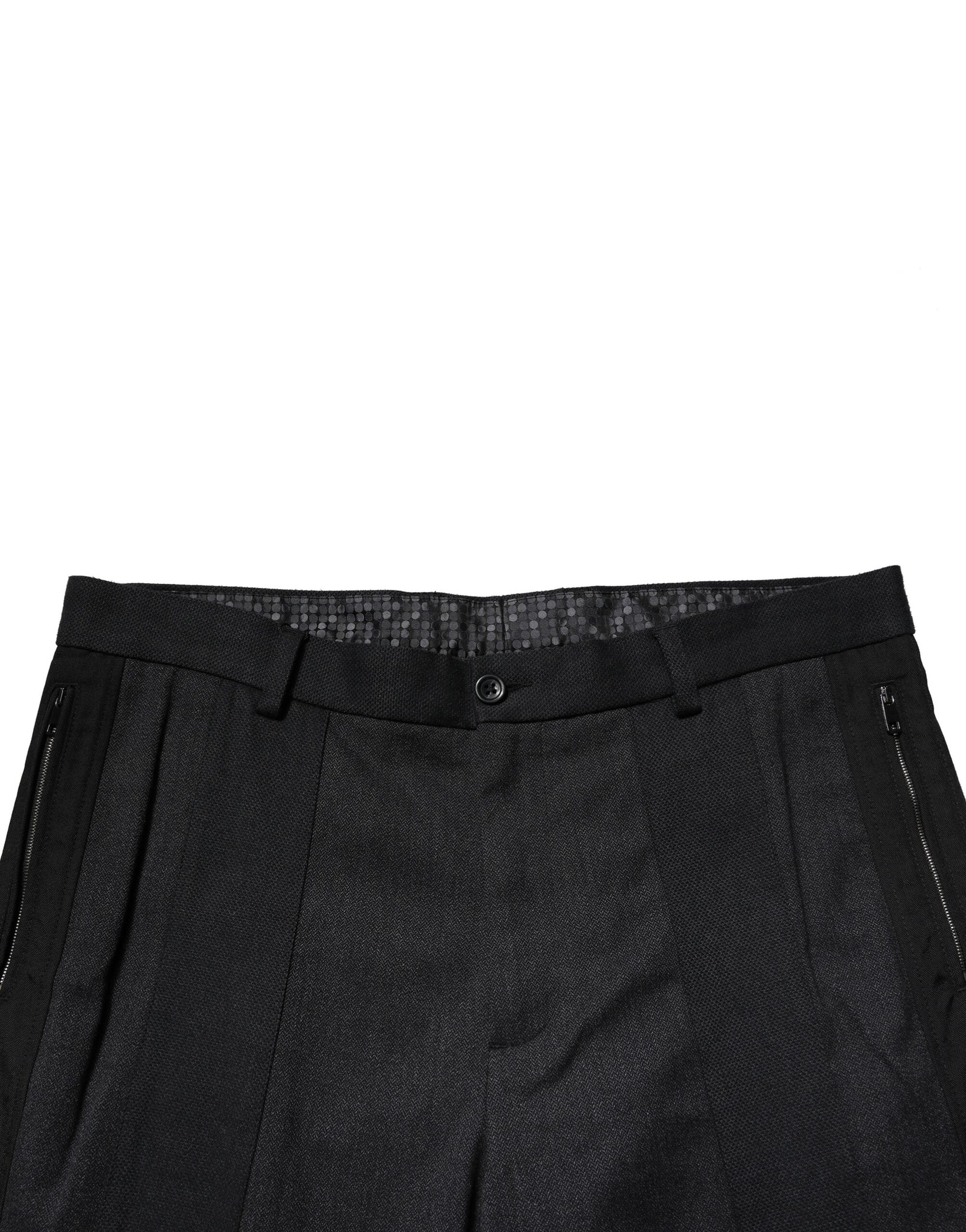 Dolce & Gabbana Black Cotton Dress Slim Formal Pants Couture