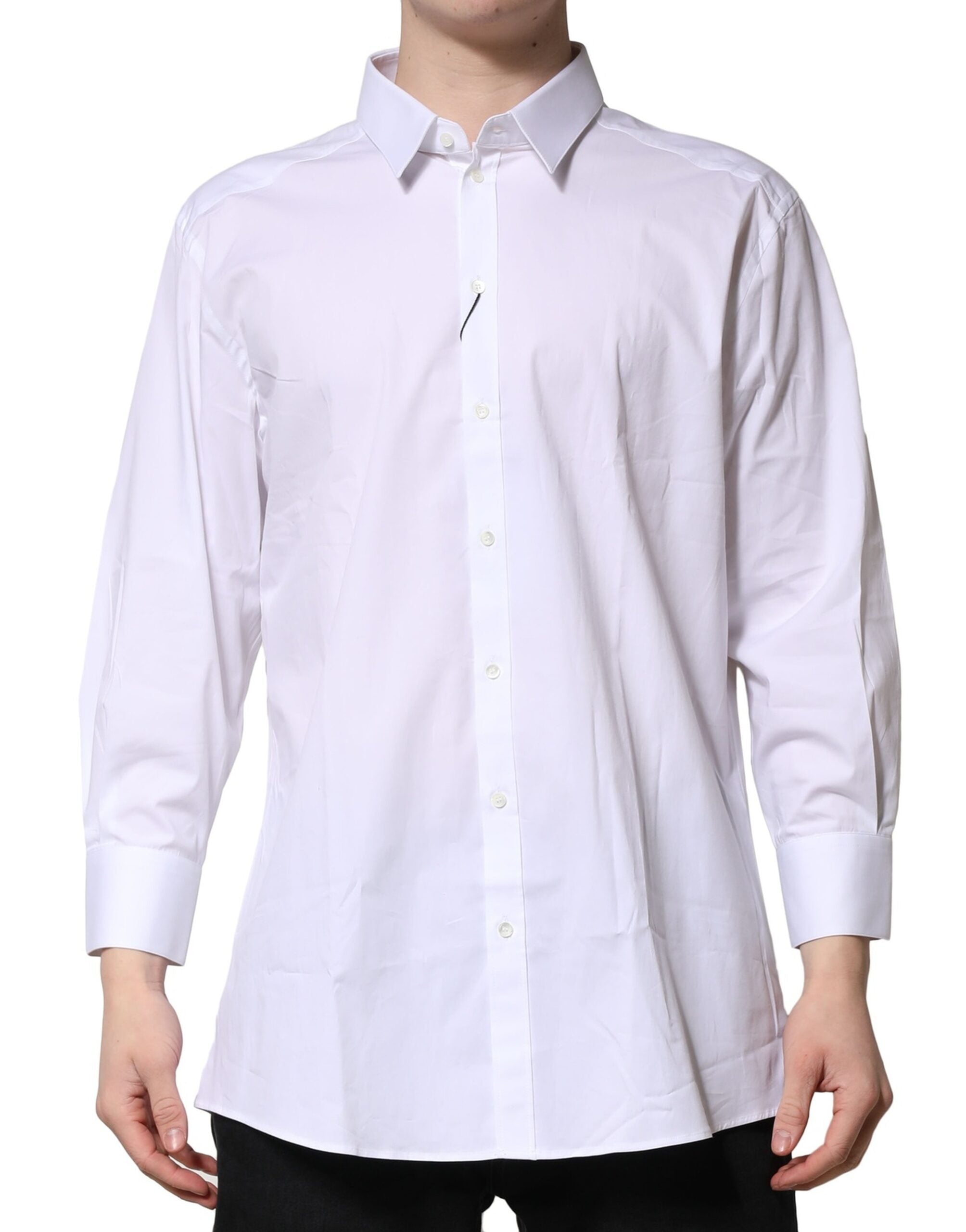 Dolce & Gabbana White GOLD Dress Shirt - Timeless Elegance