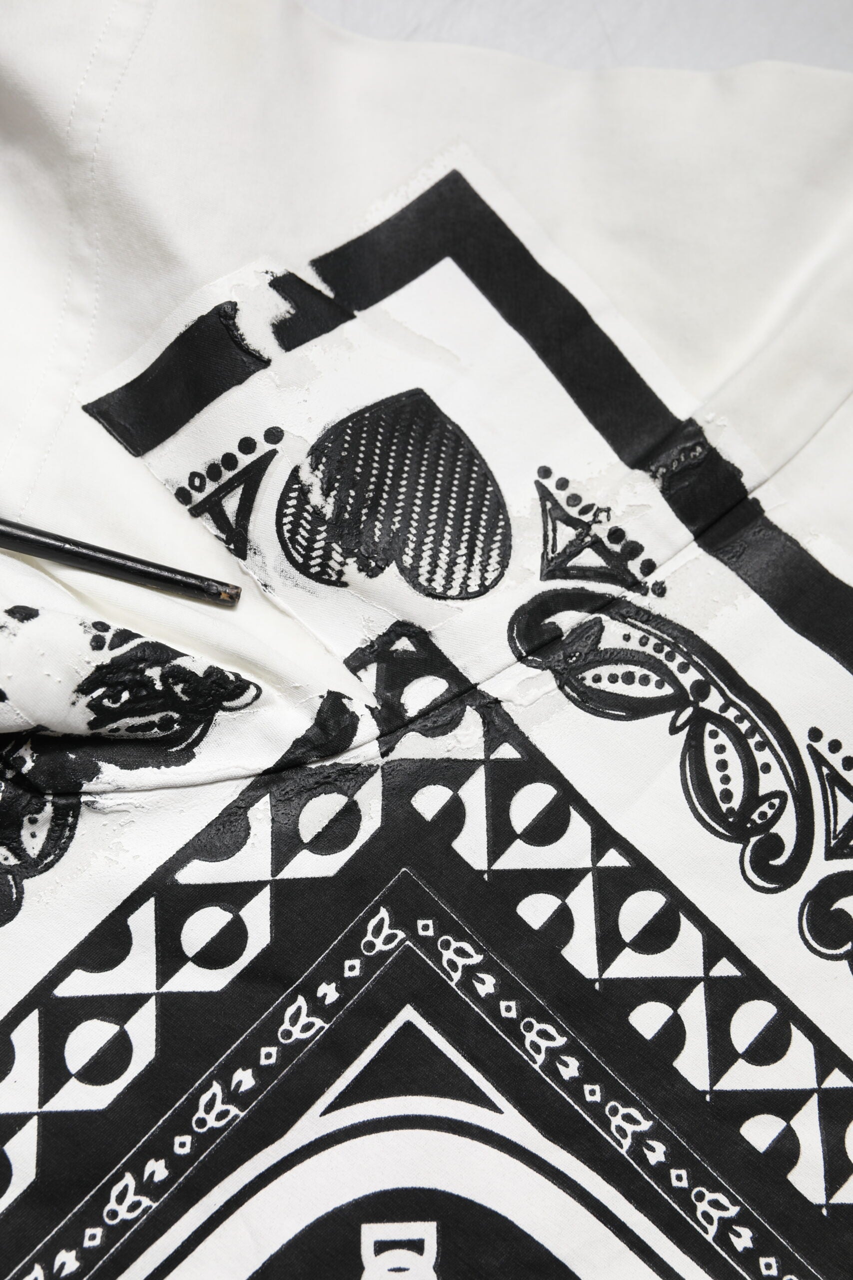 Dolce & Gabbana White Bandana Cotton Men Crew Neck T-shirt