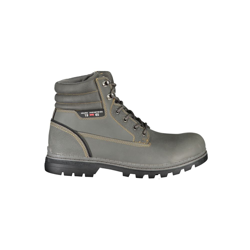 Carrera Grigio Poliuretano Men Ankle Boot - Artisanal Luxury