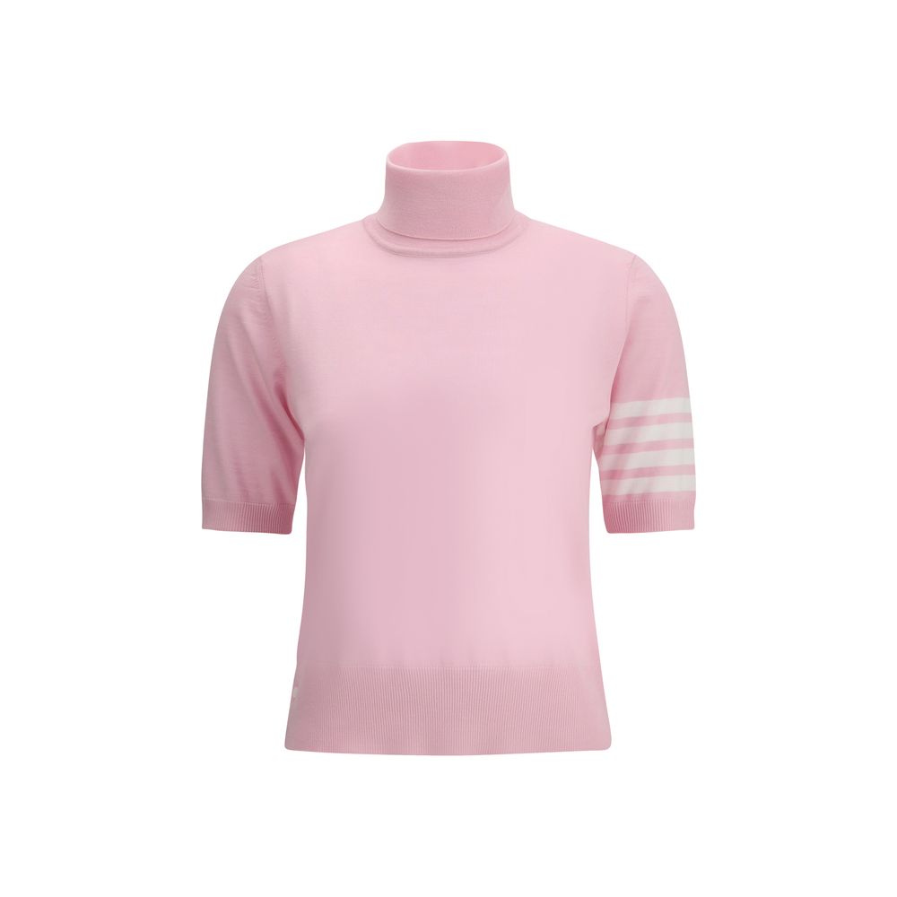 Experience the exquisite Thom Browne Multicolor Polyamide Turtleneck, a luxurious blend of 1% Polyamide and 99% Fleece Wool, redefining elegance for the discerning individual.