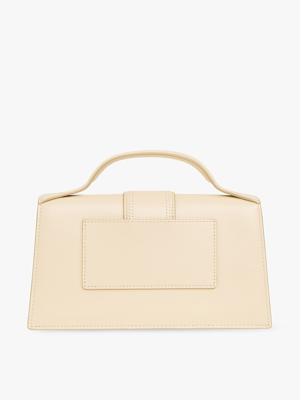 Indulge in the exquisite allure of the Jacquemus Le Grand Bambino Beige Bag, a symbol of luxury crafted from fine leather, perfect for the discerning individual.