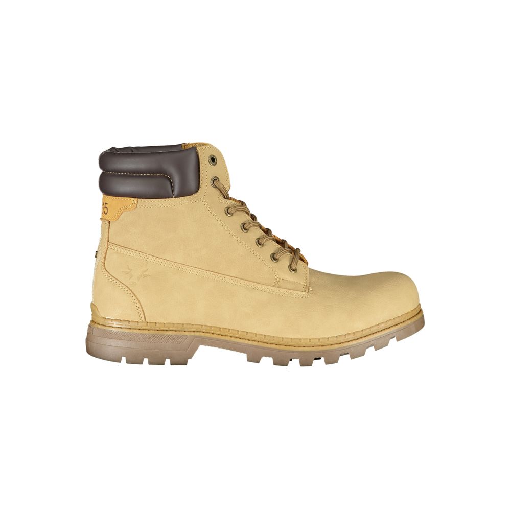 Carrera Beige Polyester Men's Ankle Boot - Artisanal Luxury Footwear