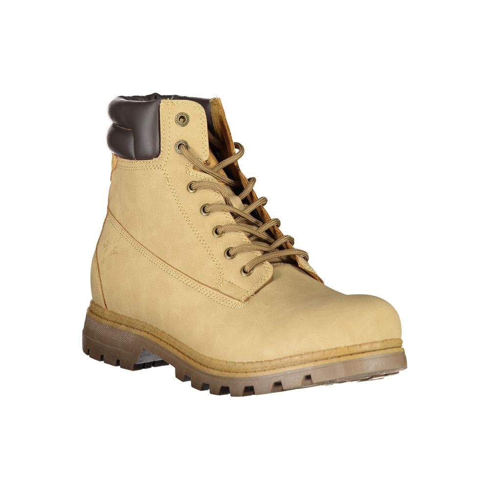 Carrera Beige Polyester Men's Ankle Boot - Artisanal Luxury