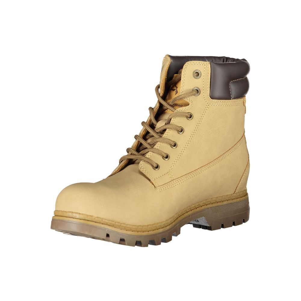Carrera Beige Polyester Men's Ankle Boot - Artisanal Luxury