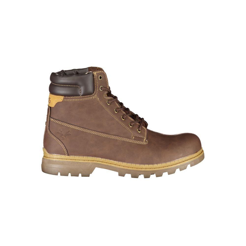 Carrera Marrone Poliestere Ankle Boot - Designer Luxury Craftsmanship