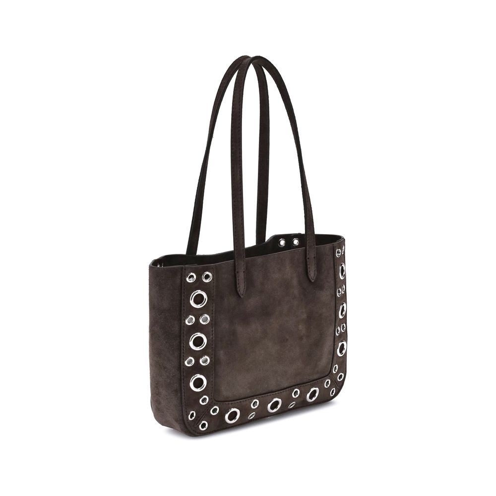 Valentino Garavani Brown Calf Leather Bos Taurus Shoulder Bag