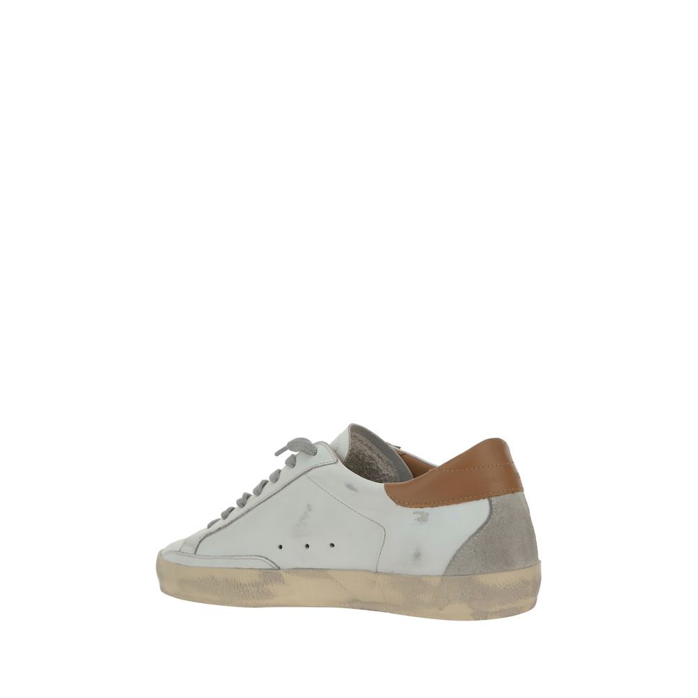 Golden Goose White Leather Superstar Sneakers - Artisanal Luxury