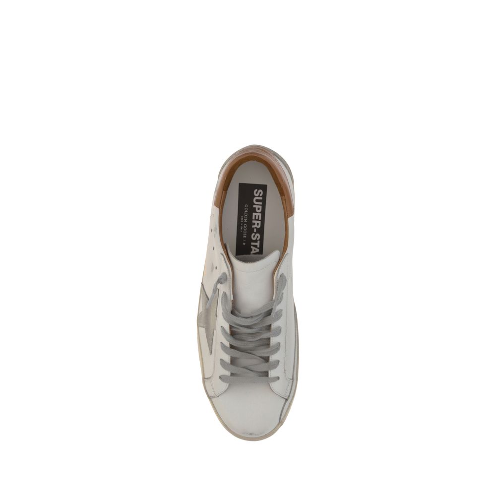 Golden Goose White Leather Superstar Sneakers - Artisanal Luxury