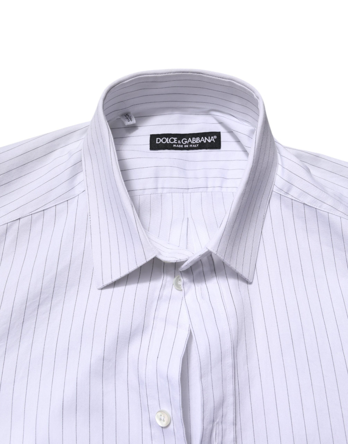 Dolce & Gabbana White Stripes Cotton Shirt - Timeless Elegance