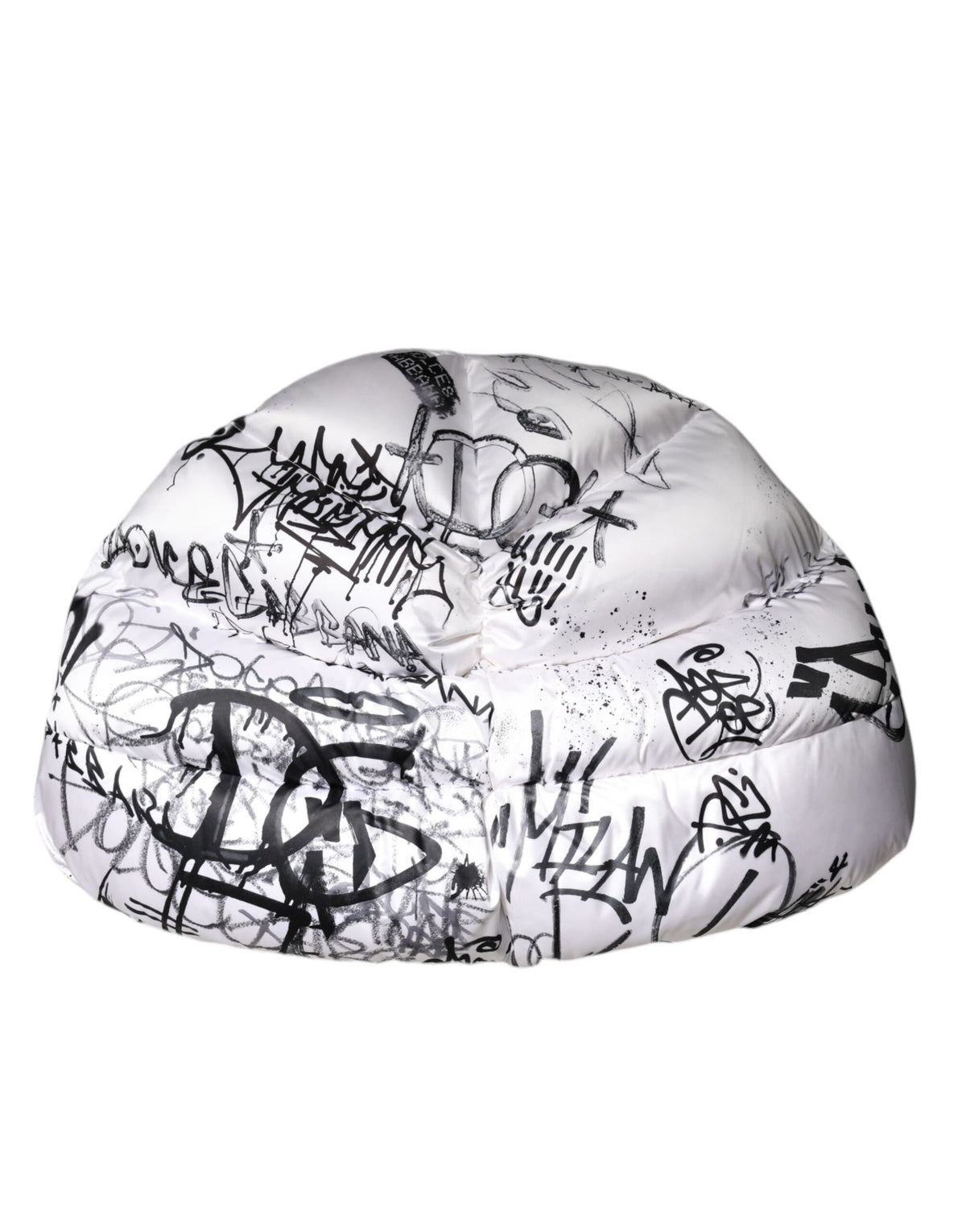 Discover the Dolce & Gabbana White Polyester Printed Hood Quilted Hat, a masterpiece of artisanal luxury that elevates your style with exquisite craftsmanship and distinctive elegance.