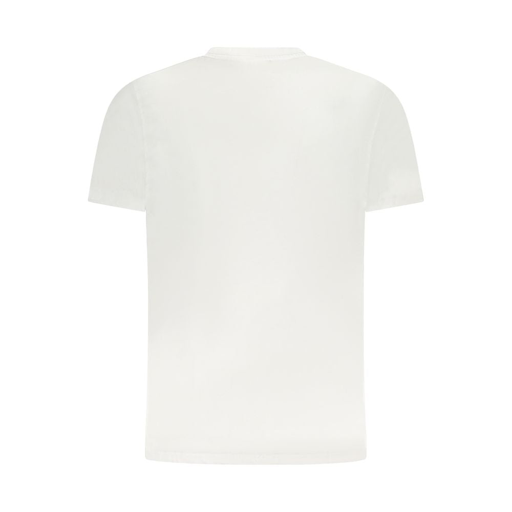 Elevate your wardrobe with the Cavalli Class White Cotton Men T-Shirt, a blend of exquisite craftsmanship and modern elegance, perfect for the discerning individual.