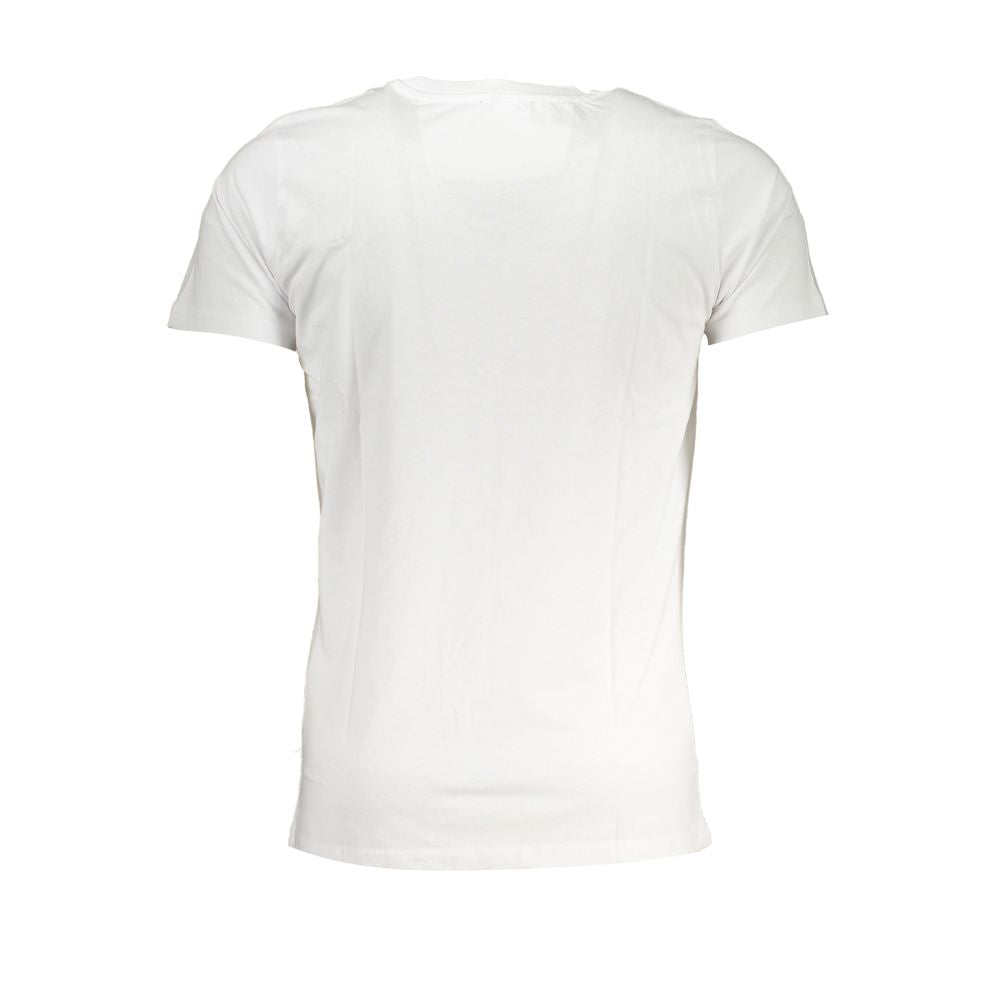Elevate your style with the Cavalli Class White Cotton Men's T-Shirt, a luxurious blend of comfort and sophistication, embodying the essence of modern elegance.