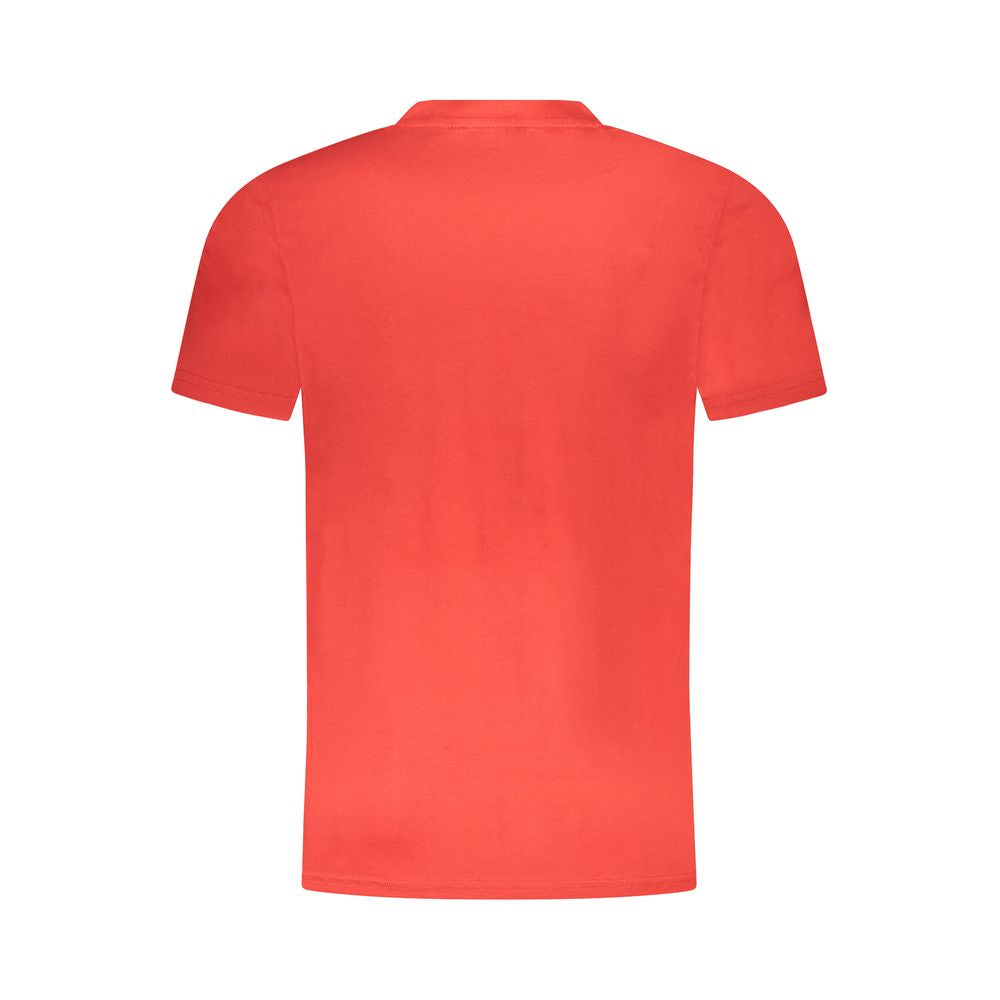 Discover the CAVALLI CLASS Red Cotton Men's T-Shirt, a timeless blend of 100% Cotone luxury and exquisite craftsmanship, perfect for the discerning individual.