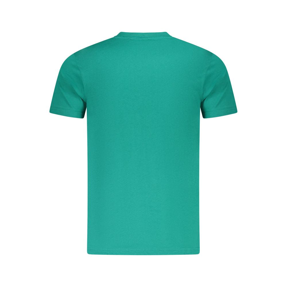 Elevate your wardrobe with the Cavalli Class Verde Cotton Men T-Shirt, a masterpiece of 100% cotton craftsmanship that embodies timeless elegance and sophistication.