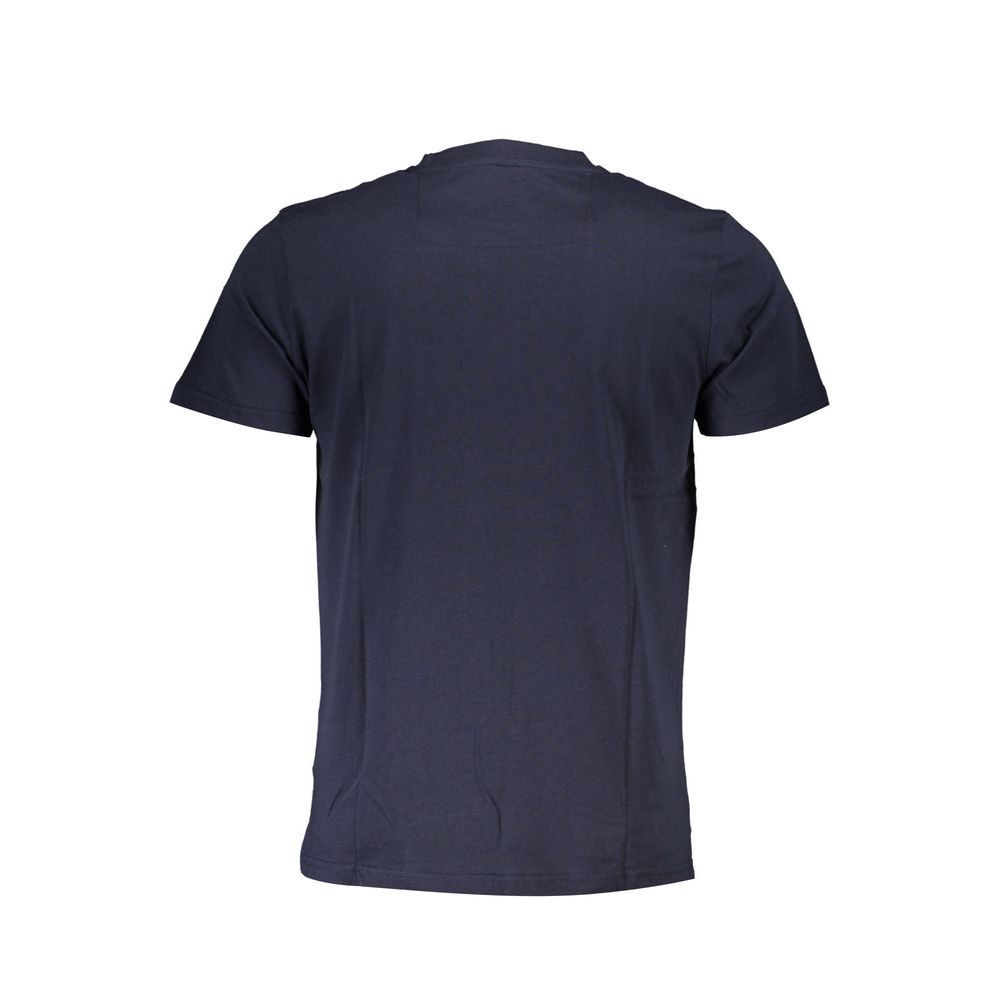 Elevate your style with the CAVALLI CLASS Blu Cotton Men T-Shirt, crafted from premium cotone for unparalleled comfort and sophistication in every moment.