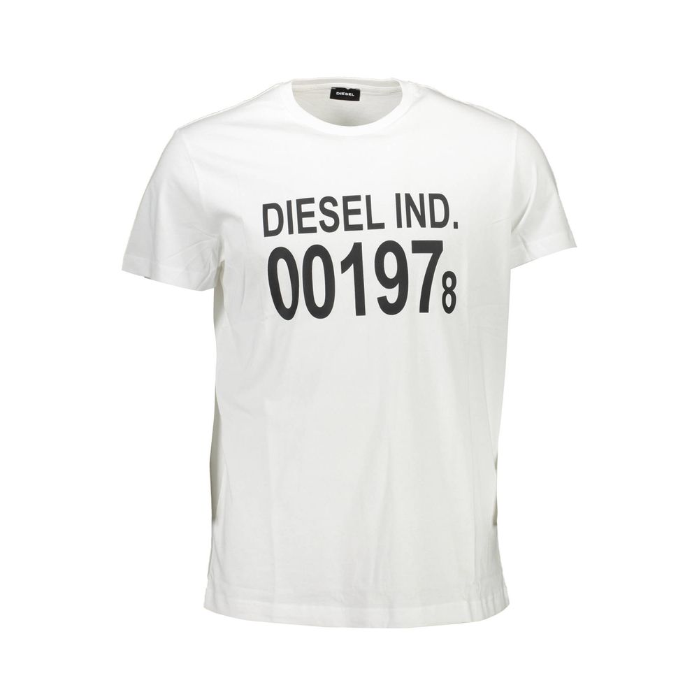 Diesel White Cotton T-Shirt – Artisanal Luxury Essential