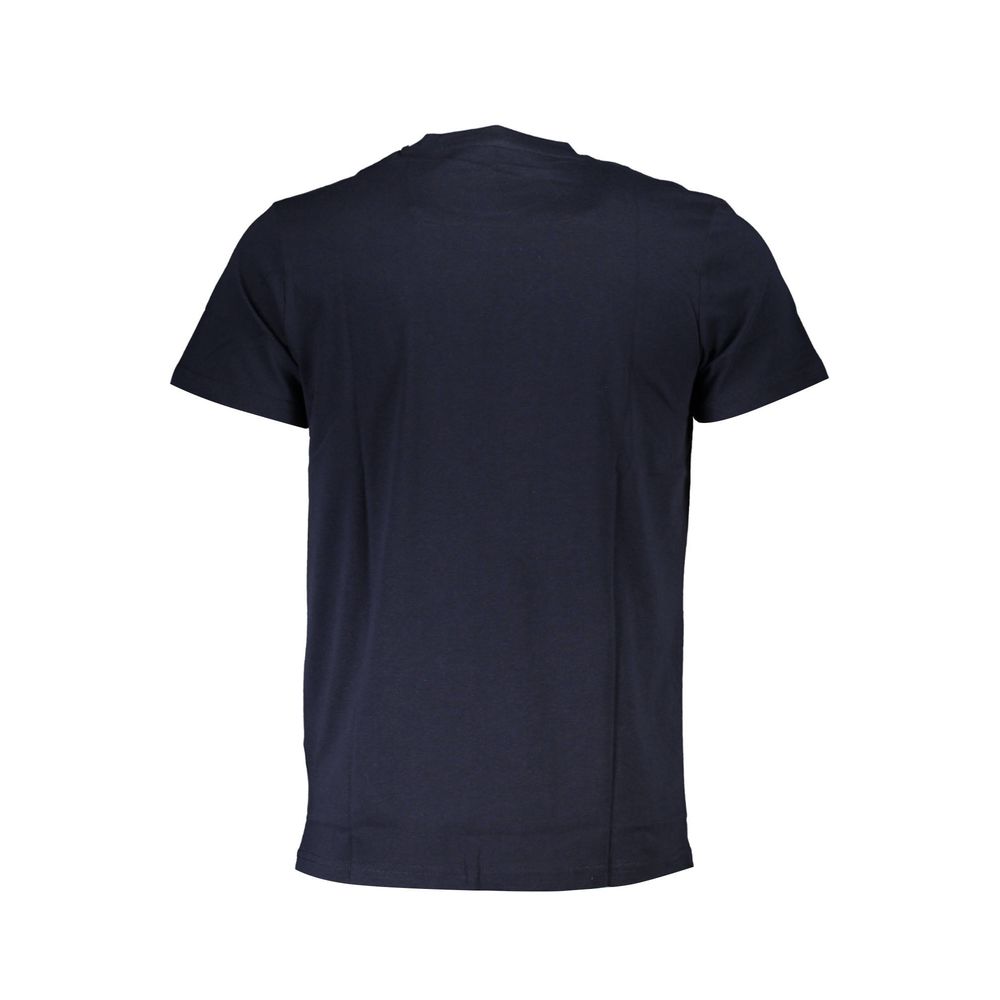 Experience the exquisite CAVALLI CLASS Blu Cotton Men T-Shirt, crafted from luxurious 100% cotton, embodying timeless elegance and effortless sophistication for every occasion.