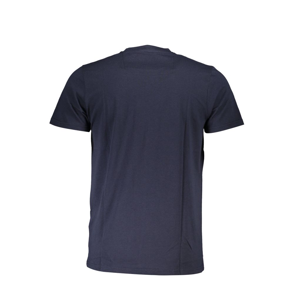 Elevate your style with the Cavalli Class Blue Cotton Men’s T-Shirt, crafted from premium cotton for timeless elegance and unparalleled comfort in every occasion.