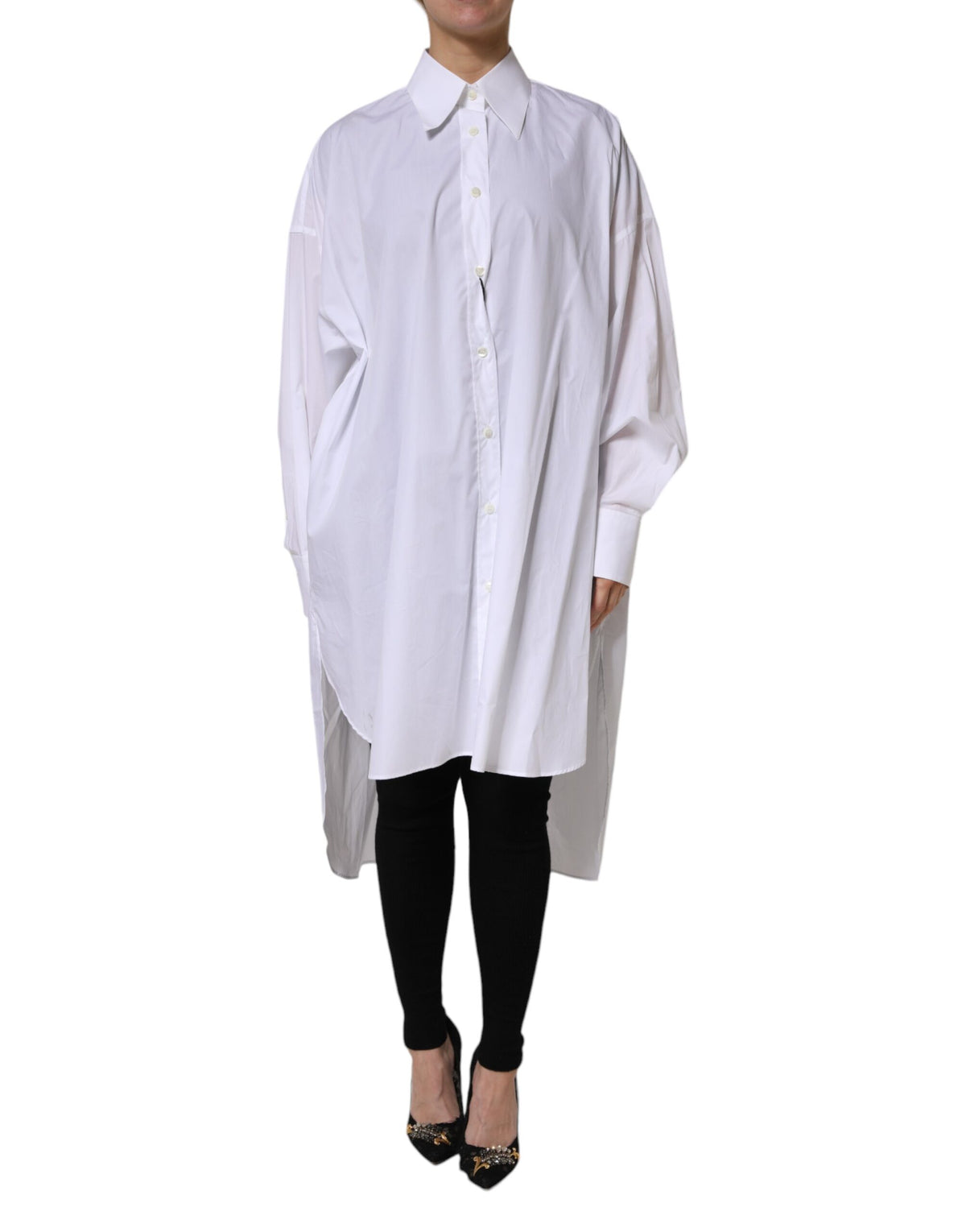 Discover the exquisite Dolce & Gabbana White Cotton Collared Shirt, a testament to Italian craftsmanship and timeless elegance, perfect for the discerning individual.
