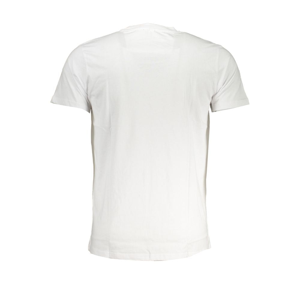 Experience the epitome of elegance with the Cavalli Class Bianco Cotton Men T-Shirt, a luxurious blend of comfort and sophistication, perfect for the discerning individual.