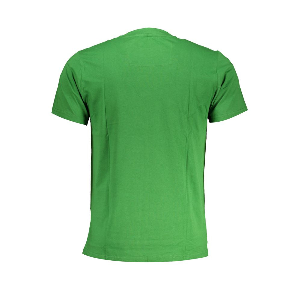Elevate your wardrobe with the Cavalli Class Verde Cotton Mens T-Shirt, crafted from pure Cotone for a luxurious touch that embodies sophistication and style.