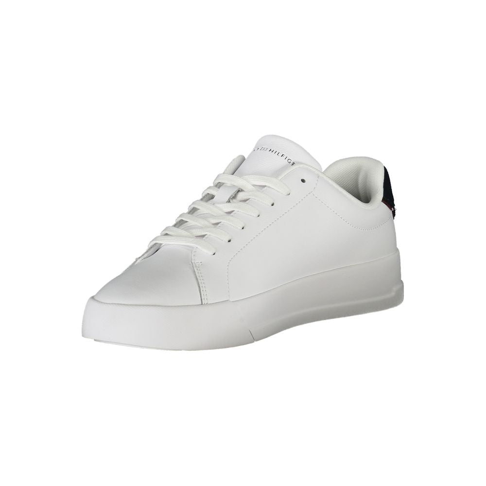 Tommy Hilfiger White Polyester Athletic Sneakers