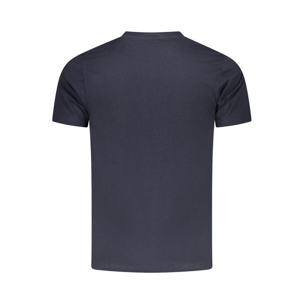 Discover the CAVALLI CLASS Blu Cotton Men T-Shirt, a masterpiece of 100% cotton craftsmanship, embodying timeless luxury and effortless sophistication for discerning tastes.