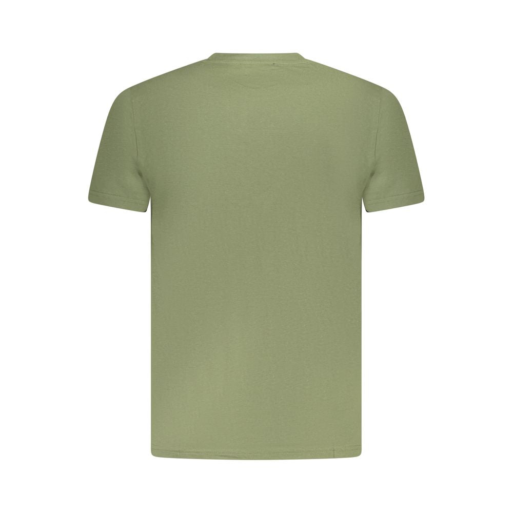 Elevate your wardrobe with the Cavalli Class Verde Cotton Men T-Shirt, crafted from 100% cotton for unparalleled luxury and timeless sophistication.