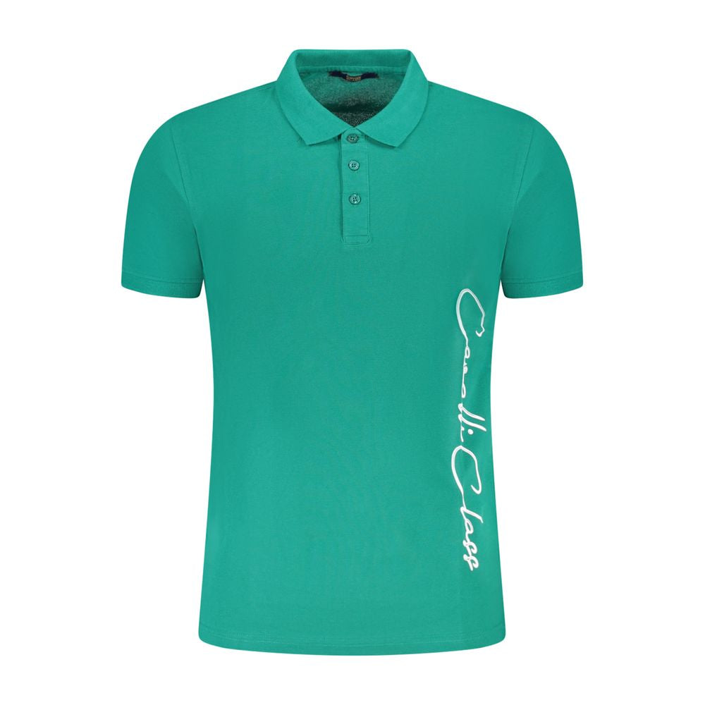 Cavalli Class Verde Cotton Men Polo