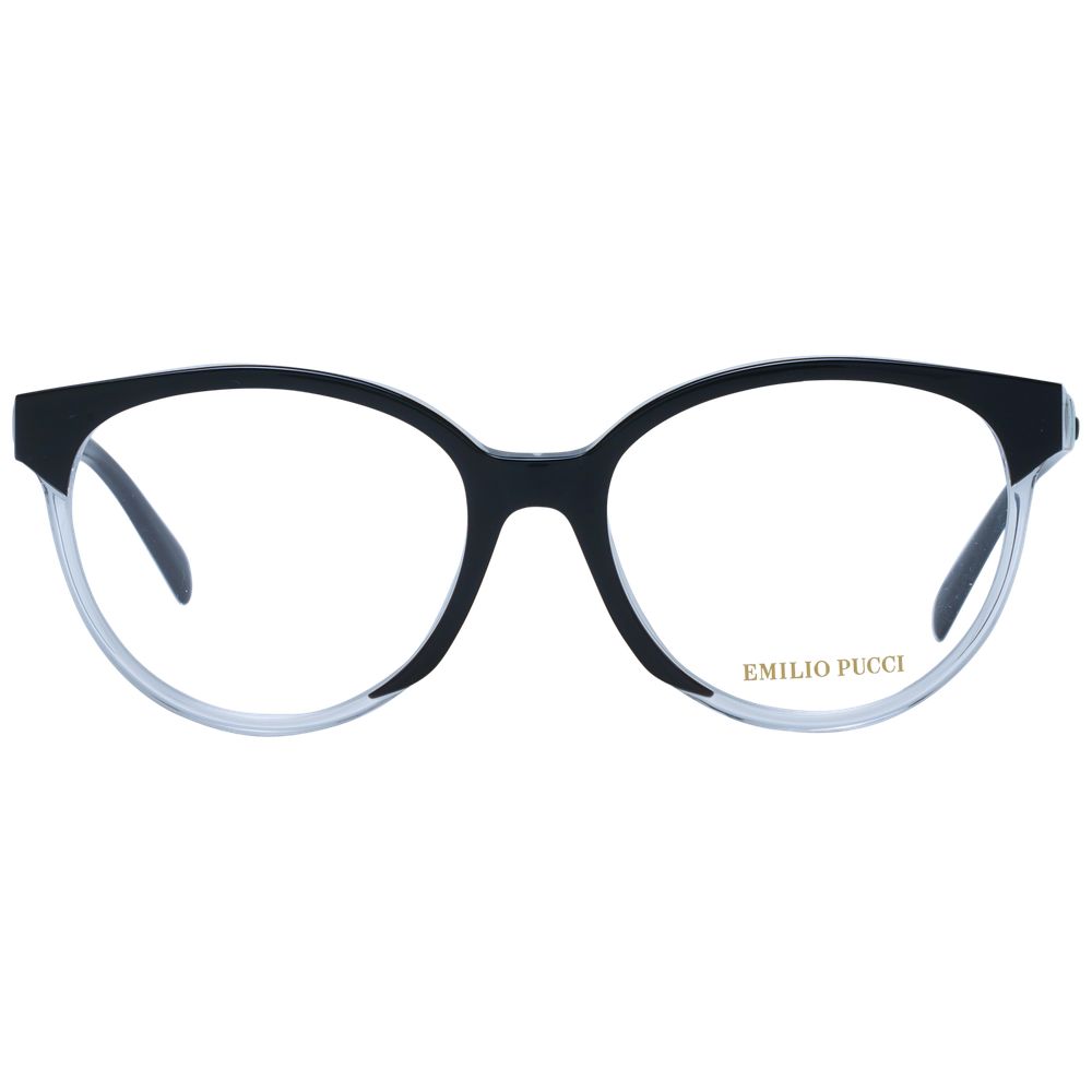 Discover the Emilio Pucci Black Plastic Glasses, where exquisite craftsmanship meets timeless elegance, perfect for those who embody sophistication and allure.