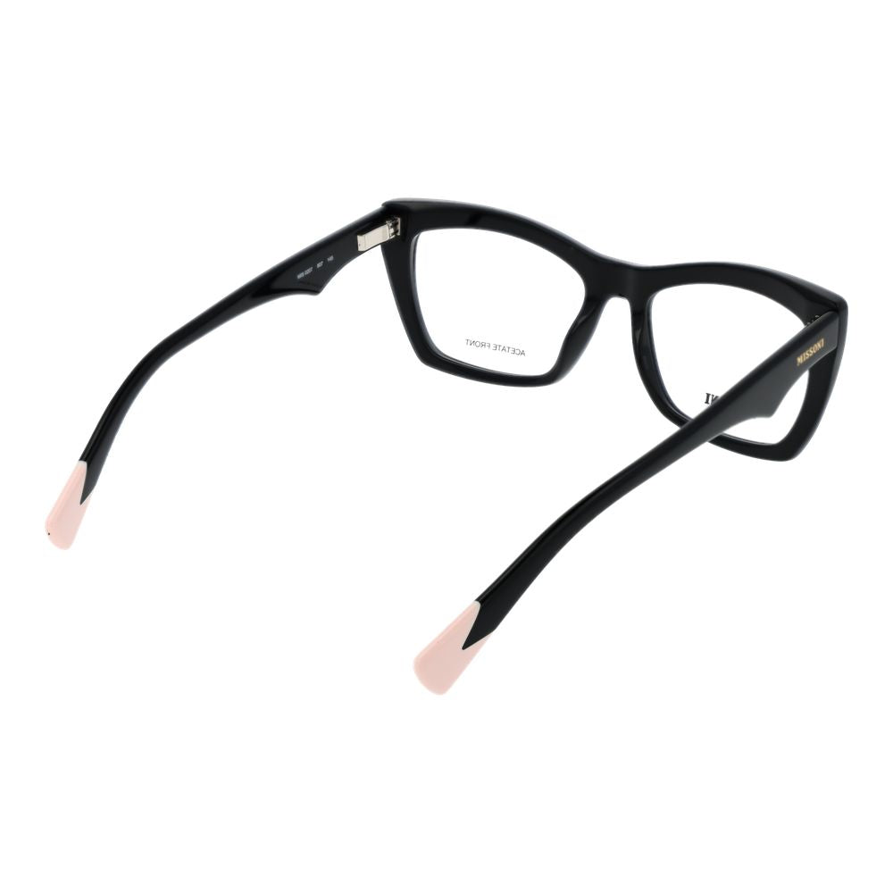 Elevate your allure with Missoni Black Acetate Glasses, a timeless fusion of luxury and sophistication, crafted for the discerning individual seeking elegance.