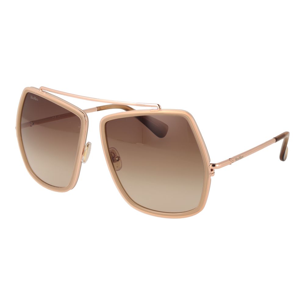 Max Mara Beige Metal Sunglasses - Exquisite Luxury Redefined
